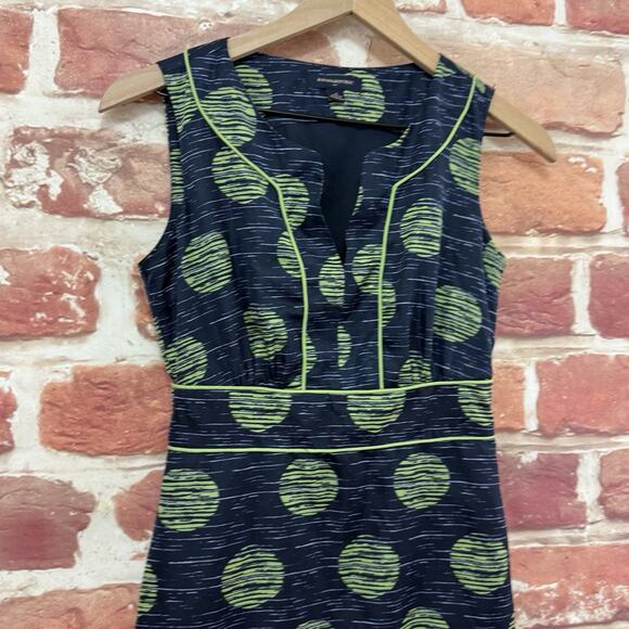 Banana Republic Dress Women's 0 Multicolor Polka Dot Abstract Casual Career Wear - Picture 3 of 8